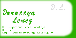 dorottya lencz business card
